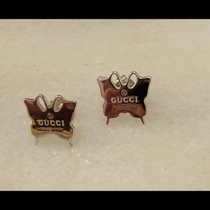 Gucci Butterfly Stud Silver Earrings
